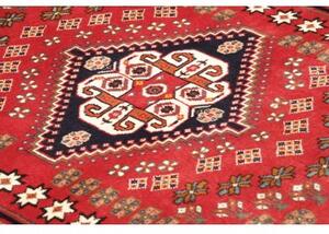 Tappeto Shiraz Fine Stilizzato Rosso Blu Scuro 118x202 Cm