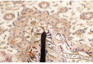 Tappeto Kashan Medaglione Floreale Avorio Beige 208x300 Cm
