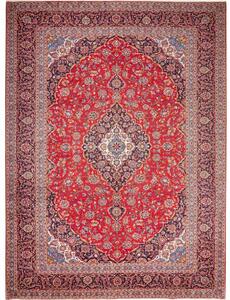 Tappeto Ardakan Medaglione Floreale Rosso Blu Scuro 304x412 Cm