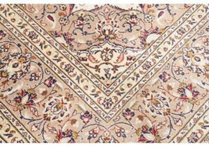 Tappeto Kashan Medaglione Floreale Avorio Beige 208x300 Cm