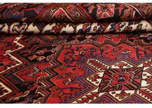 Tappeto Gorawan Stilizzato Rosso Scuro Nero 240x333 Cm