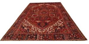 Tappeto Gorawan Stilizzato Rosso Blu Scuro 246x355 Cm