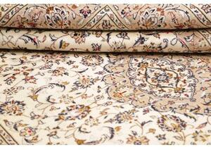 Tappeto Kashan Medaglione Floreale Avorio Beige 208x300 Cm