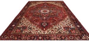 Tappeto Gorawan Stilizzato Rosso Mattone Avorio 270x355 Cm