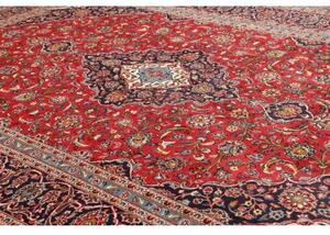 Tappeto Ardakan Medaglione Floreale Rosso Blu Scuro 245x352 Cm