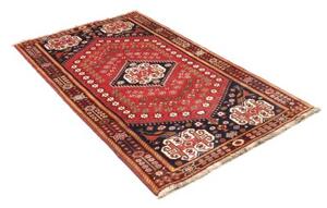 Tappeto Shiraz Fine Stilizzato Rosso Blu Scuro 118x202 Cm