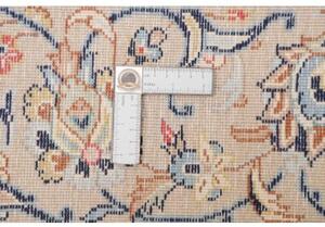 Tappeto Kashan Medaglione Floreale Avorio Blu 202x295 Cm