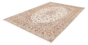 Tappeto Kashan Medaglione Floreale Avorio Beige 208x300 Cm