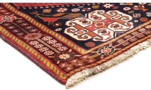 Tappeto Shiraz Fine Stilizzato Rosso Blu Scuro 118x202 Cm