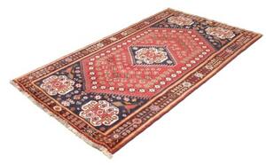 Tappeto Shiraz Fine Stilizzato Rosso Blu Scuro 118x202 Cm