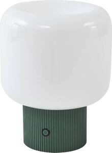 Lucande Lampada da tavolo ricaricabile a LED Katrin Palm, verde, vetro