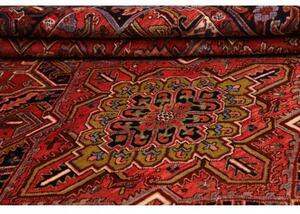 Tappeto Gorawan Stilizzato Rosso Blu Scuro 277x340 Cm