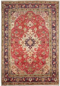 Tappeto Tabriz Stilizzato Rosso Blu Scuro 200x296 Cm