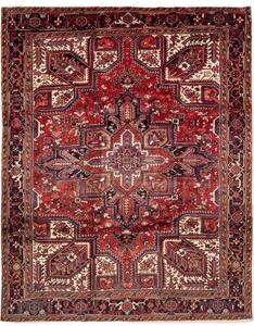 Tappeto Gorawan Stilizzato Rosso Blu Scuro 277x342 Cm