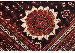 Tappeto Shiraz Fine Geometrico Rosso Blu Scuro 220x323 Cm