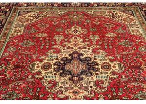 Tappeto Tabriz Stilizzato Rosso Blu Scuro 200x296 Cm