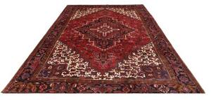 Tappeto Gorawan Stilizzato Rosso Blu Scuro 246x338 Cm