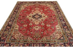 Tappeto Tabriz Stilizzato Rosso Blu Scuro 200x296 Cm