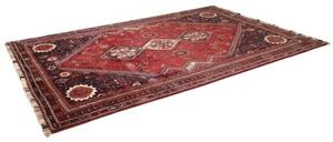 Tappeto Shiraz Fine Geometrico Rosso Blu Scuro 220x323 Cm
