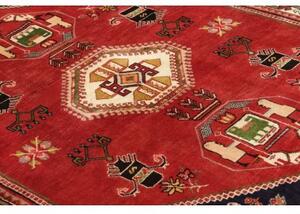 Tappeto Shiraz Fine Stilizzato Rosso Blu Scuro 122x174 Cm