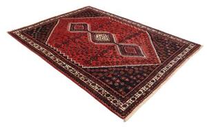 Tappeto Shiraz Fine Stilizzato Rosso Mattone Blu Scuro 208x285 Cm