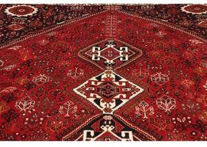 Tappeto Shiraz Fine Stilizzato Rosso Mattone Blu Scuro 227x328 Cm