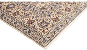 Tappeto Kashan Medaglione Floreale Avorio Blu 247x342 Cm