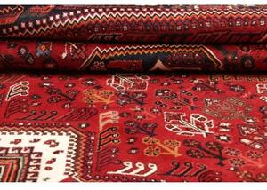 Tappeto Shiraz Fine Stilizzato Rosso Mattone Blu Scuro 227x328 Cm