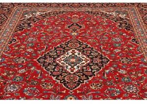 Tappeto Ardakan Medaglione Floreale Rosso Blu Scuro 247x353 Cm