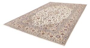 Tappeto Kashan Medaglione Floreale Avorio Blu 247x342 Cm
