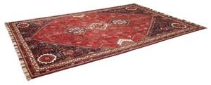Tappeto Shiraz Fine Stilizzato Rosso Mattone Blu Scuro 227x328 Cm