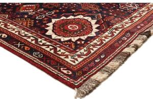 Tappeto Shiraz Fine Stilizzato Rosso Mattone Blu Scuro 227x328 Cm
