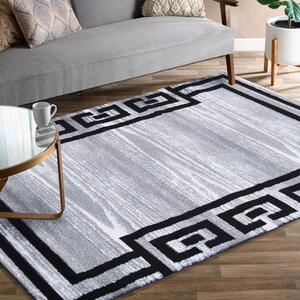 Elegante tappeto grigio-nero con un ornamento Larghezza: 80 cm | Lunghezza: 150 cm