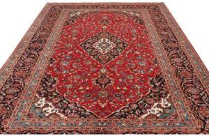 Tappeto Ardakan Medaglione Floreale Rosso Blu Scuro 247x353 Cm
