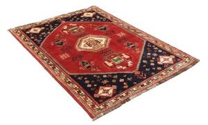 Tappeto Shiraz Fine Stilizzato Rosso Blu Scuro 122x174 Cm