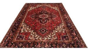 Tappeto Gorawan Stilizzato Rosso Ruggine Blu Scuro 202x292 Cm
