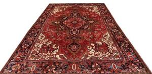Tappeto Gorawan Stilizzato Rosso Blu Scuro 238x340 Cm