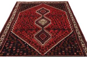 Tappeto Shiraz Fine Stilizzato Rosso Mattone Blu Scuro 208x285 Cm