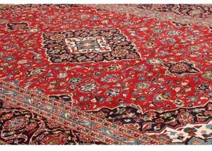 Tappeto Ardakan Medaglione Floreale Rosso Blu Scuro 247x353 Cm