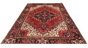 Tappeto Gorawan Stilizzato Rosso Blu Scuro 212x298 Cm