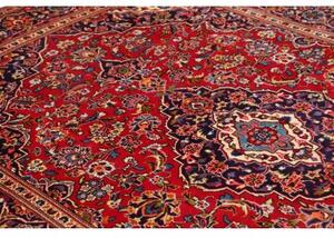 Tappeto Ardakan Medaglione Floreale Rosso Blu Scuro 197x304 Cm