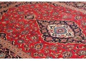 Tappeto Ardakan Medaglione Floreale Rosso Blu Scuro 195x297 Cm