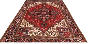 Tappeto Gorawan Stilizzato Rosso Blu Scuro 207x290 Cm