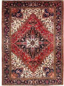 Tappeto Gorawan Stilizzato Rosso Blu Scuro 206x284 Cm