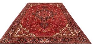 Tappeto Gorawan Stilizzato Rosso Blu Scuro 250x340 Cm