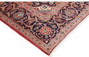 Tappeto Ardakan Medaglione Floreale Rosso Blu Scuro 195x297 Cm