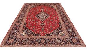 Tappeto Ardakan Medaglione Floreale Rosso Blu Scuro 195x297 Cm