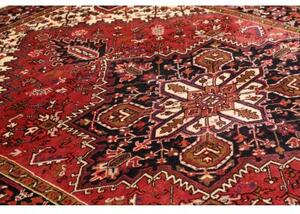 Tappeto Gorawan Stilizzato Rosso Nero 214x294 Cm
