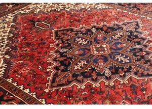 Tappeto Gorawan Stilizzato Rosso Blu Scuro 212x298 Cm