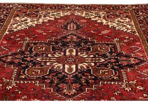 Tappeto Gorawan Stilizzato Rosso Nero 214x294 Cm